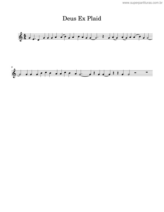Partitura da música Deus Ex Plaid  Improved