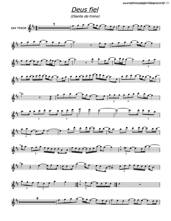 Partitura da música Deus Fiel v.2
