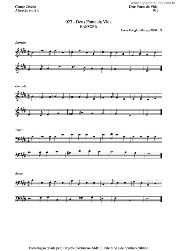 Partitura da música Deus Fonte Da Vida v.2