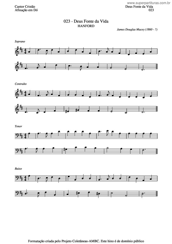 Partitura da música Deus Fonte Da Vida