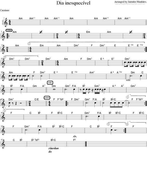 Partitura da música Deus Maravilhoso