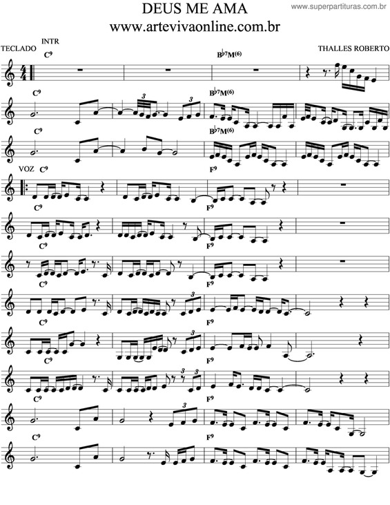 Partitura da música Deus Me Ama v.5