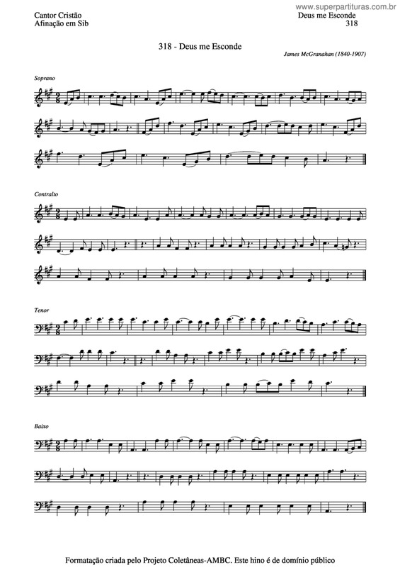 Partitura da música Deus Me Esconde v.3