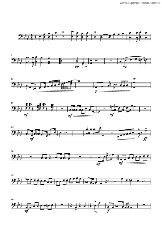 Partitura da música Deus O Seu Filho Enviou Cello