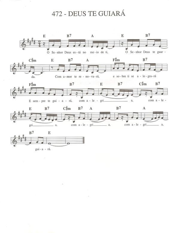 Partitura da música Deus Te Guiará