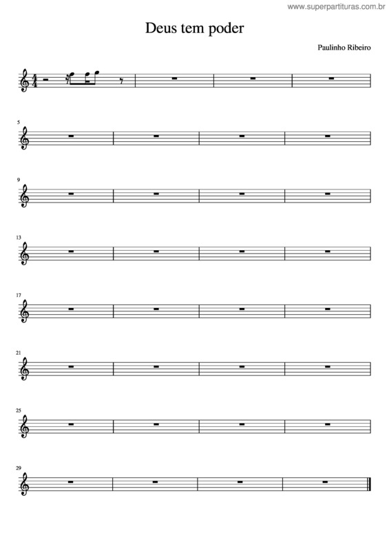 Partitura da música Deus Tem Poder