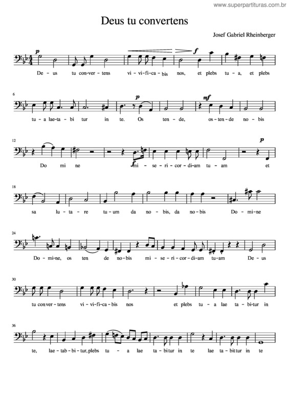 Partitura da música Deus Tu Convertens