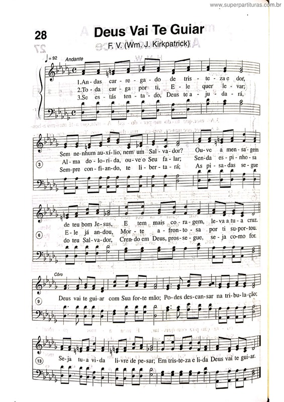 Partitura da música Deus Vai Te Guiar v.2