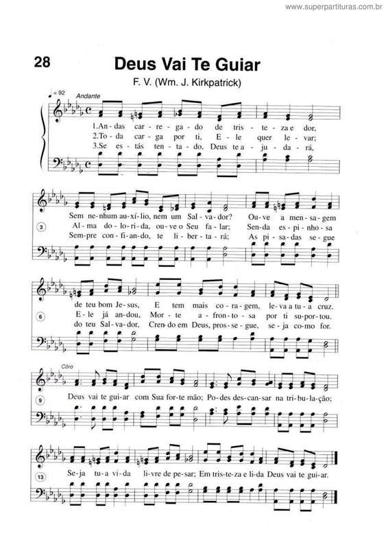 Partitura da música Deus Vai Te Guiar