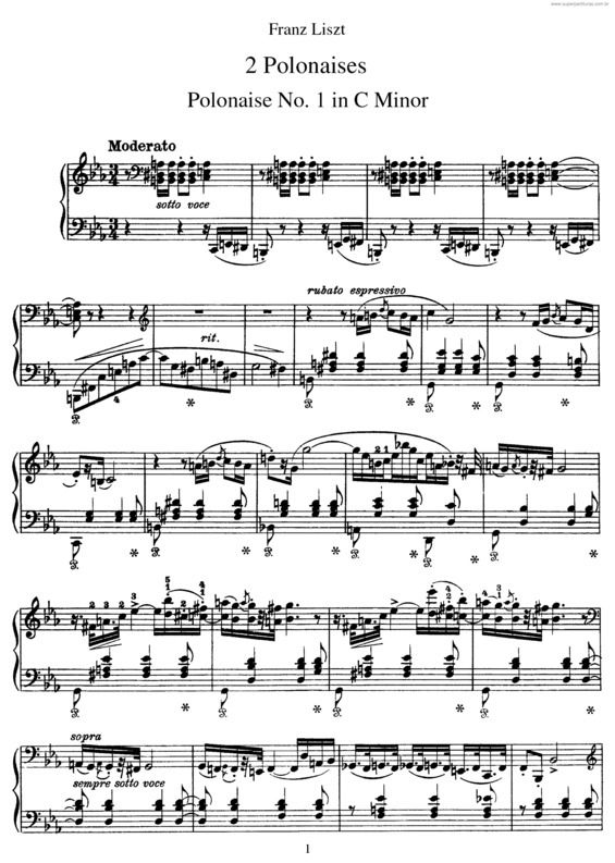 Partitura da música Deux Polonaises