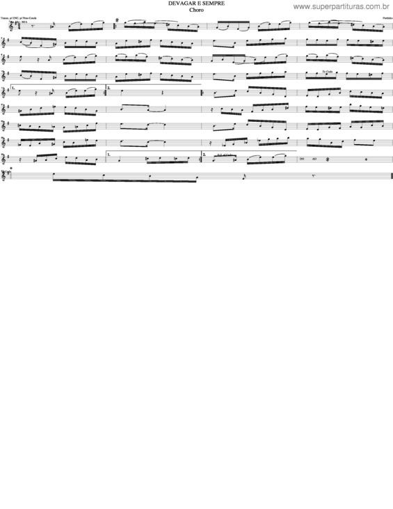 Partitura da música Devagar E Sempre v.2