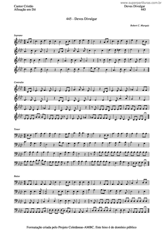 Partitura da música Deves Divulgar v.2