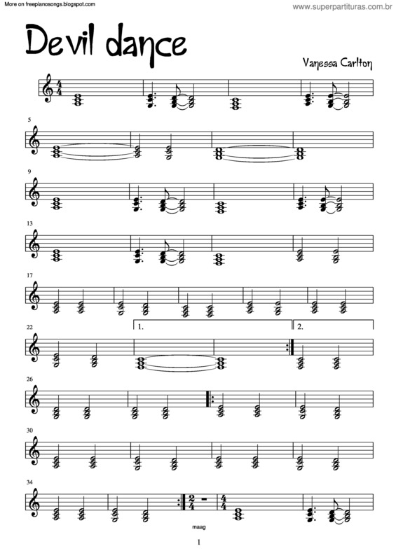 Partitura da música Devil Dance