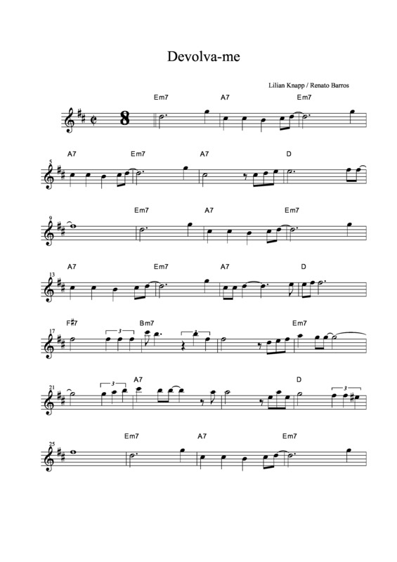 Partitura da música Devolva-me v.6