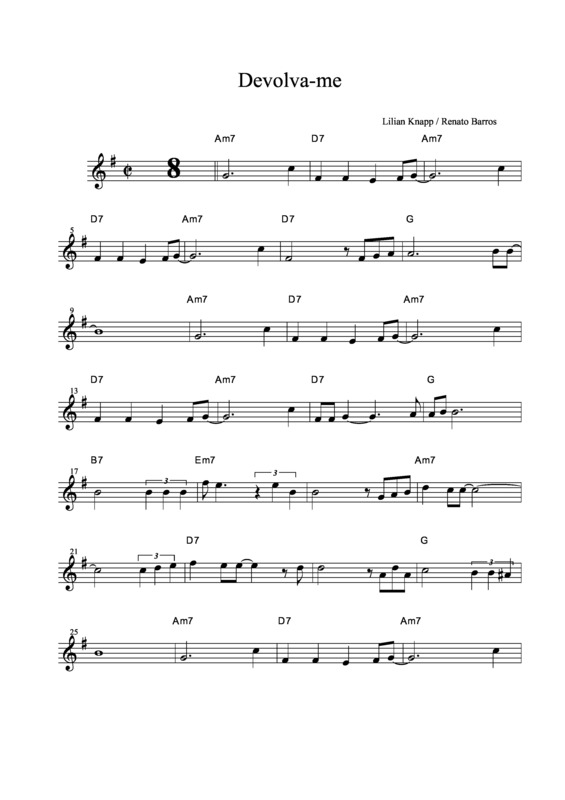 Partitura da música Devolva-me v.7