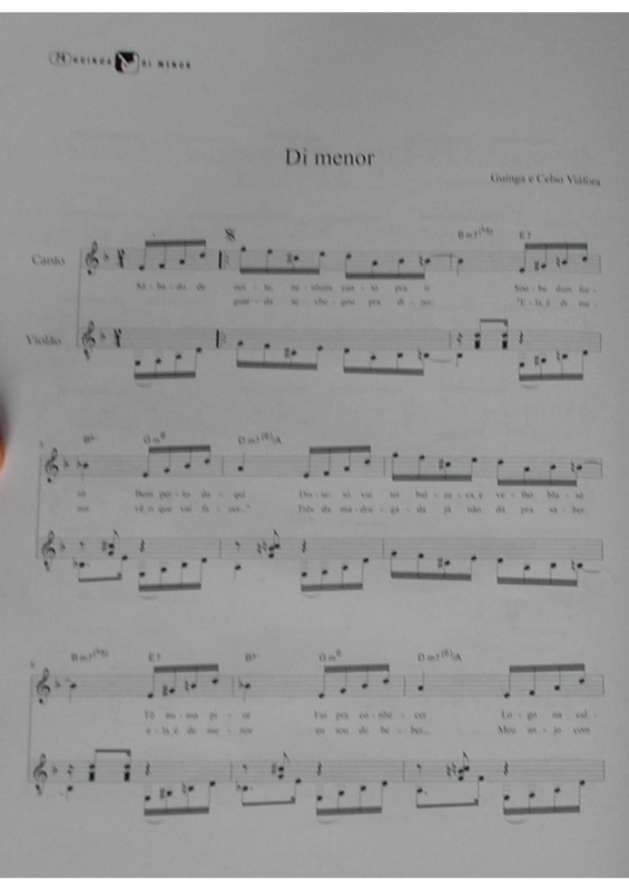 Partitura da música Di Menor