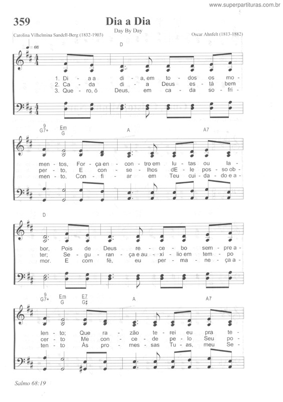 Partitura da música Dia A Dia v.2