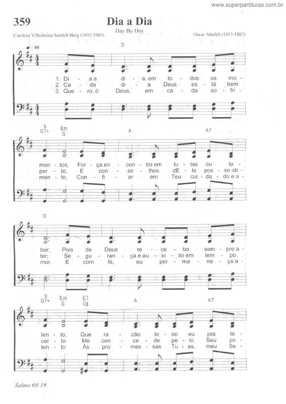 Partitura da música Dia A Dia v.2