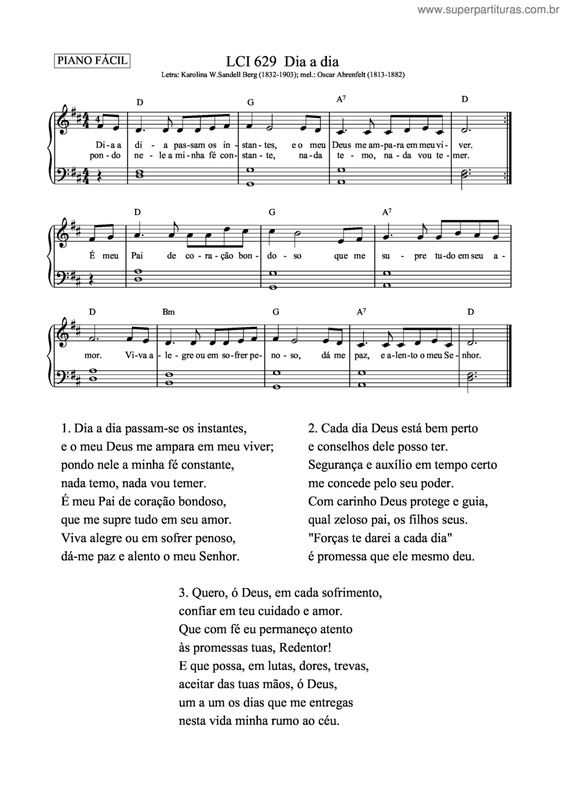 Partitura da música Dia A Dia v.3