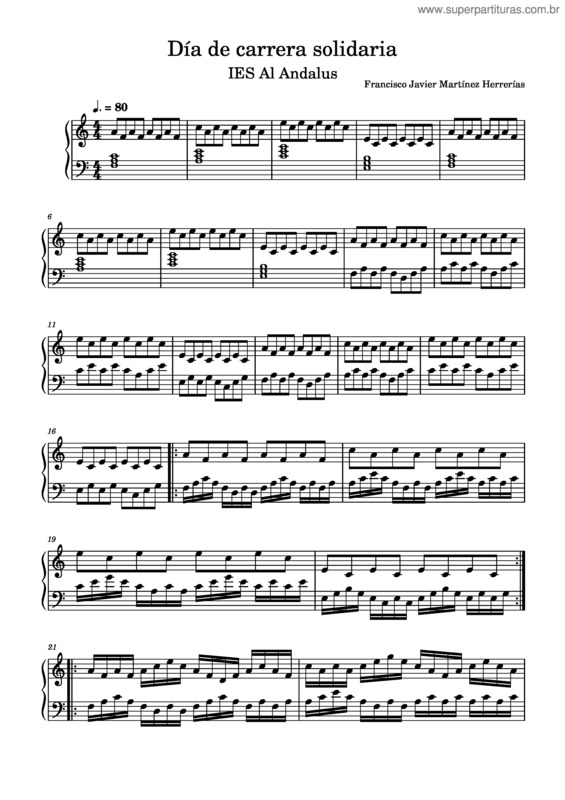 Partitura da música Día De Carrera Solidaria