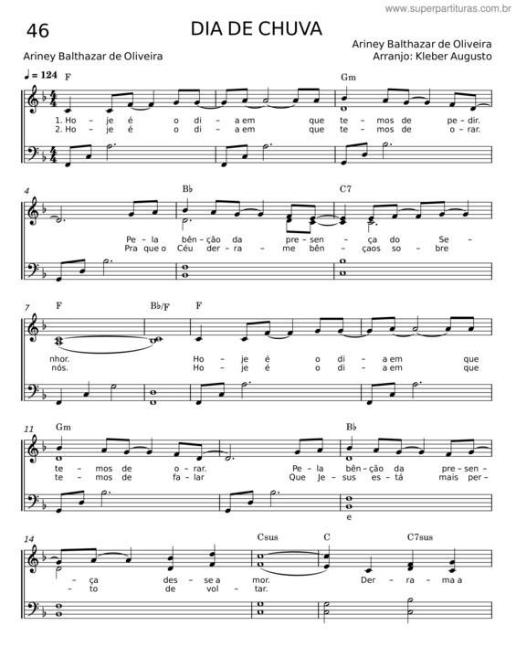 Partitura da música Dia De Chuva v.2