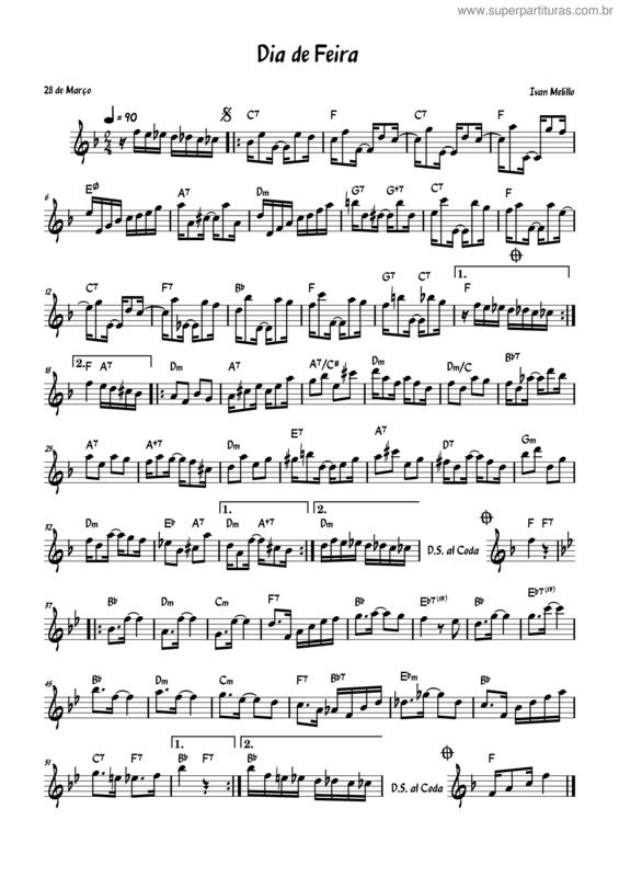 Partitura da música Dia De Feira v.2