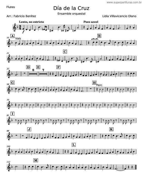 Partitura da música Día De La Cruz