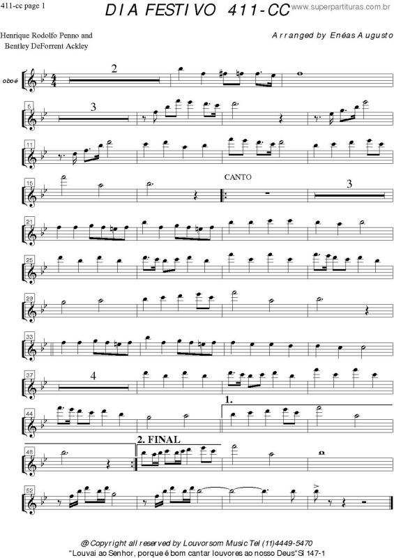 Partitura da música Dia Festivo - 411 CC v.11