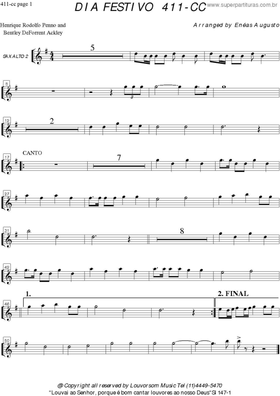 Partitura da música Dia Festivo - 411 CC v.13