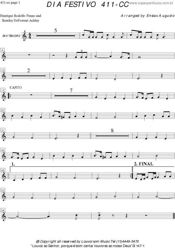 Partitura da música Dia Festivo - 411 CC v.15