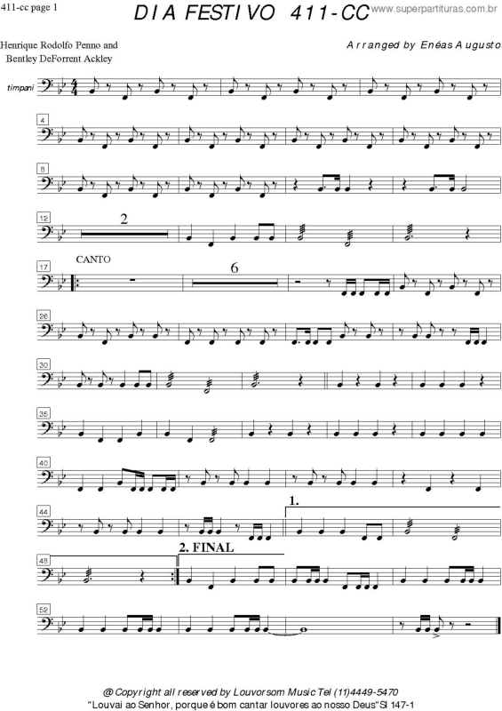 Partitura da música Dia Festivo - 411 CC v.17