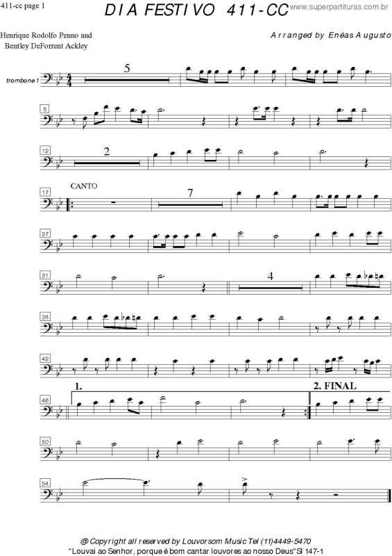 Partitura da música Dia Festivo - 411 CC v.19