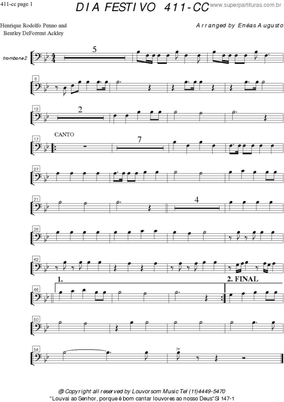 Partitura da música Dia Festivo - 411 CC v.20