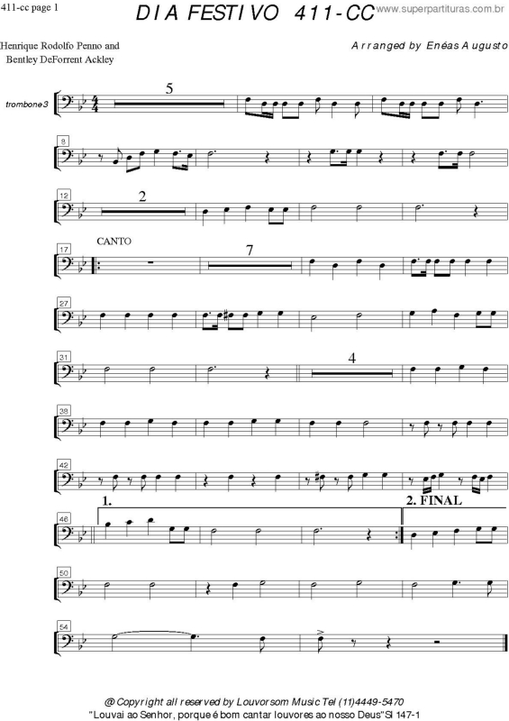 Partitura da música Dia Festivo - 411 CC v.21