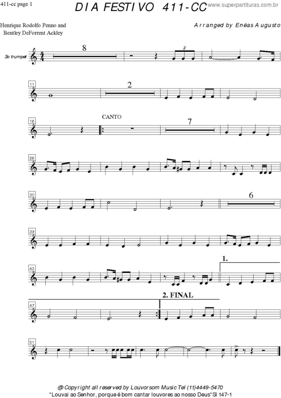 Partitura da música Dia Festivo - 411 CC v.25