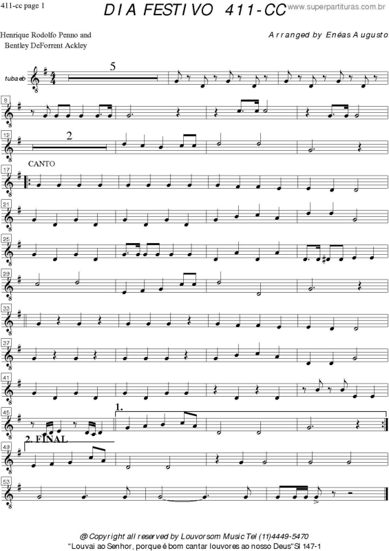 Partitura da música Dia Festivo - 411 CC v.26