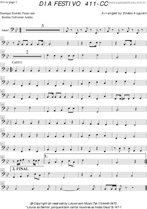 Partitura da música Dia Festivo - 411 CC v.27