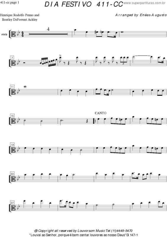 Partitura da música Dia Festivo - 411 CC v.28