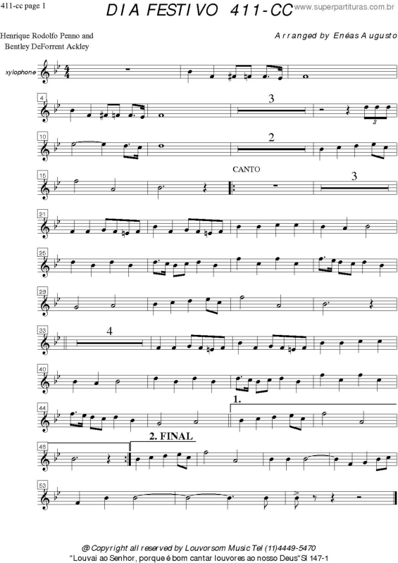 Partitura da música Dia Festivo - 411 CC v.31