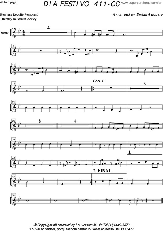 Partitura da música Dia Festivo - 411 CC v.32