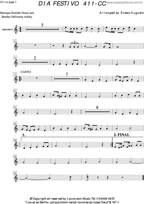 Partitura da música Dia Festivo - 411 CC v.7