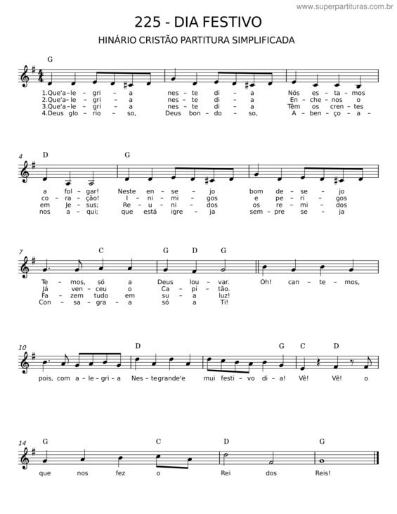Partitura da música Dia Festivo v.7