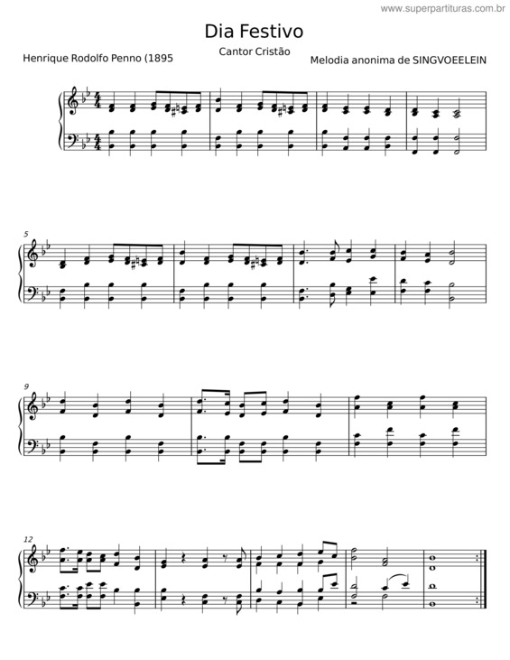 Partitura da música Dia Festivo v.8