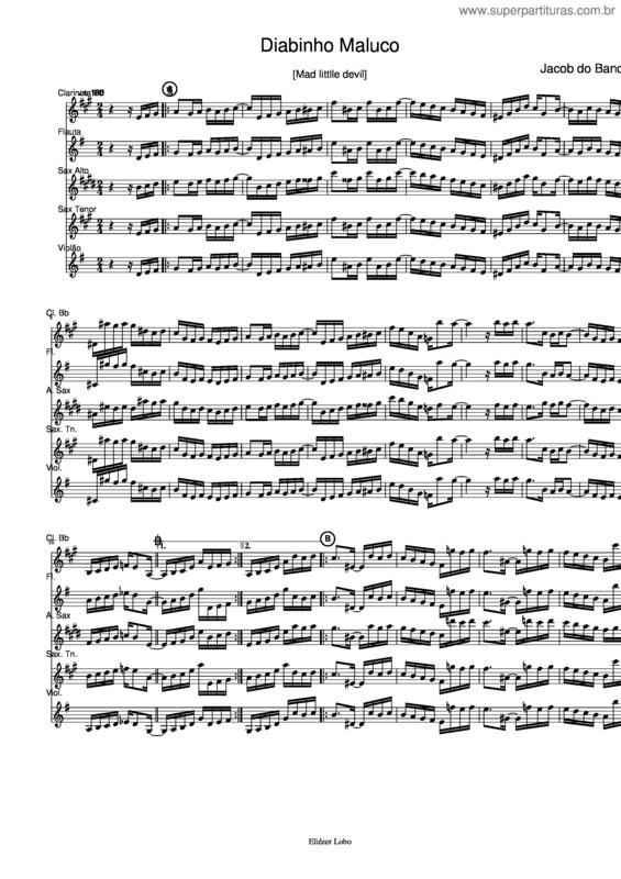 Partitura da música Diabinho Maluco v.8