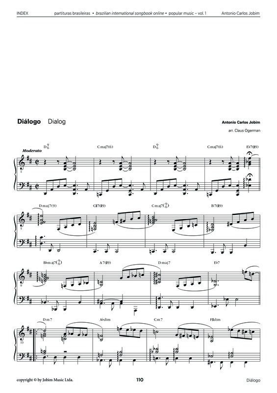 Partitura da música Diálogo v.2