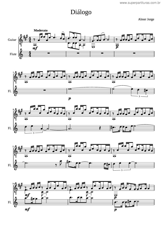 Partitura da música Diálogo