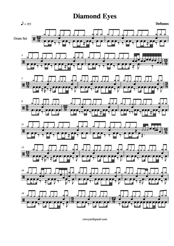 Partitura da música Diamond Eyes