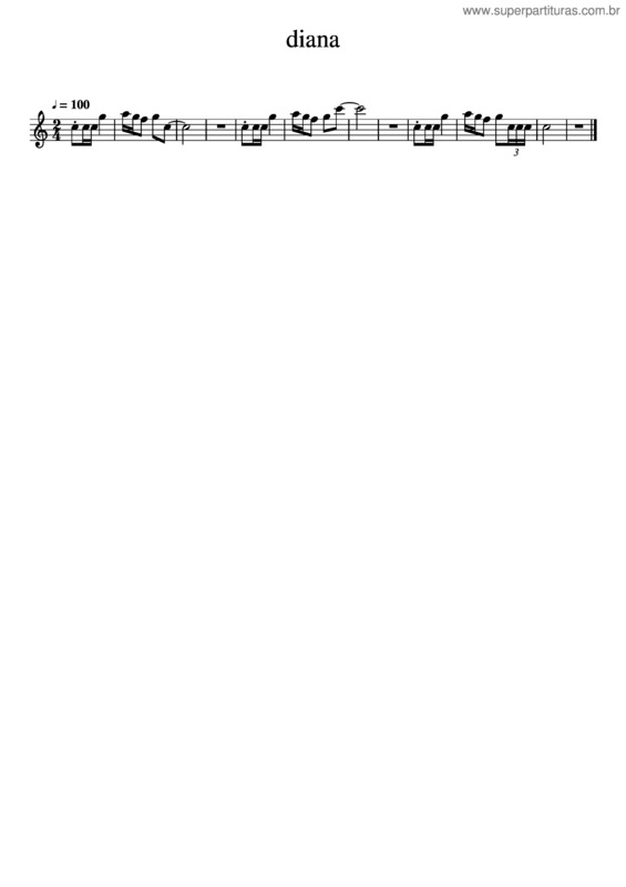 Partitura da música Diana v.11