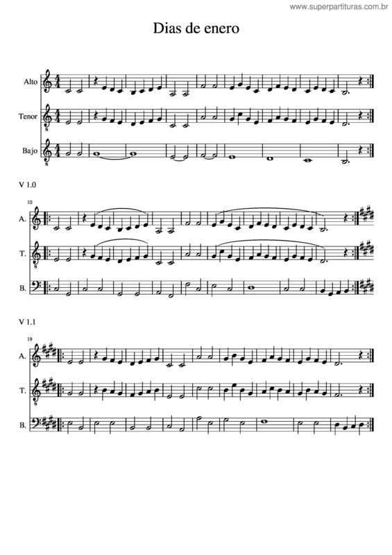 Partitura da música Dias De Enero