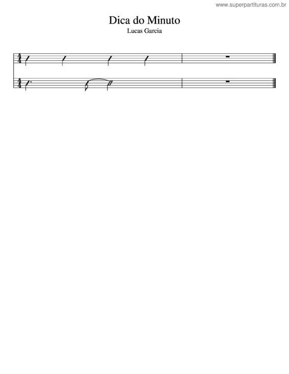 Partitura da música Dica Do Minuto